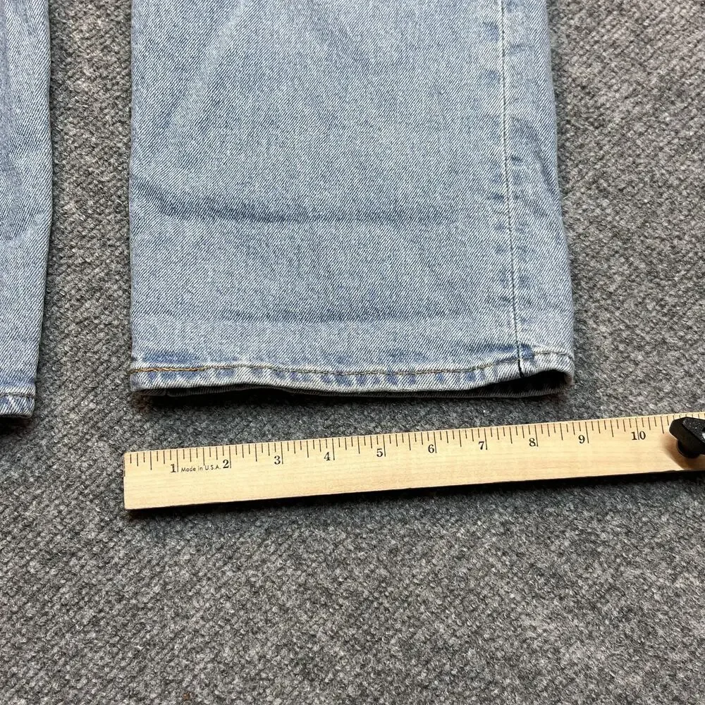Levis 501 Jeans Mens 40x29 Blue Light Wash Straight Leg Button Fly Denim Pants